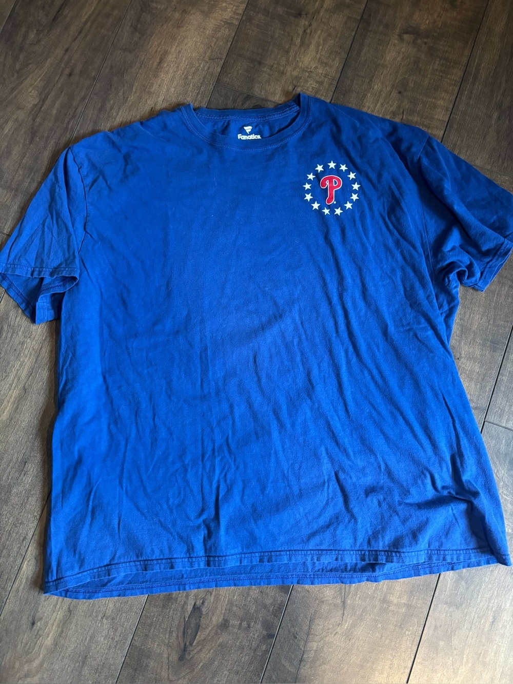 Fanatics Royal Blue Phillies Short Sleeve Tee with Red 'P' Emblem
